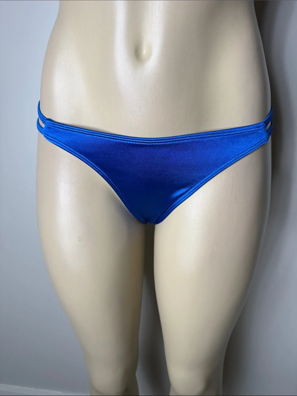 SHEIN Royal Blue Satin Bow Bikini Bottom NWOT